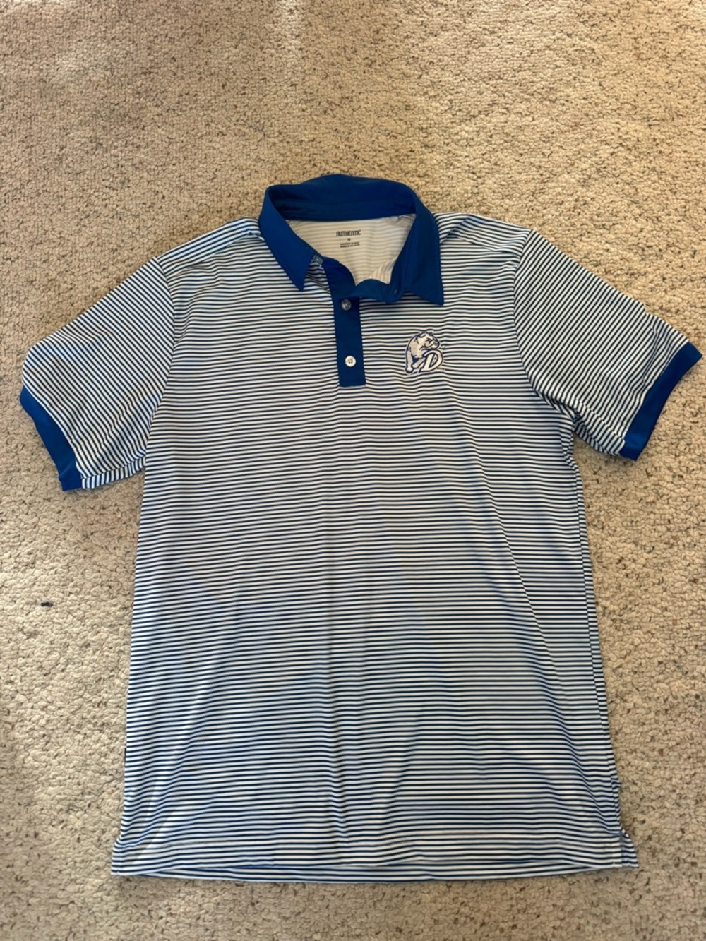 Drake University Bulldogs Striped Polo Shirt